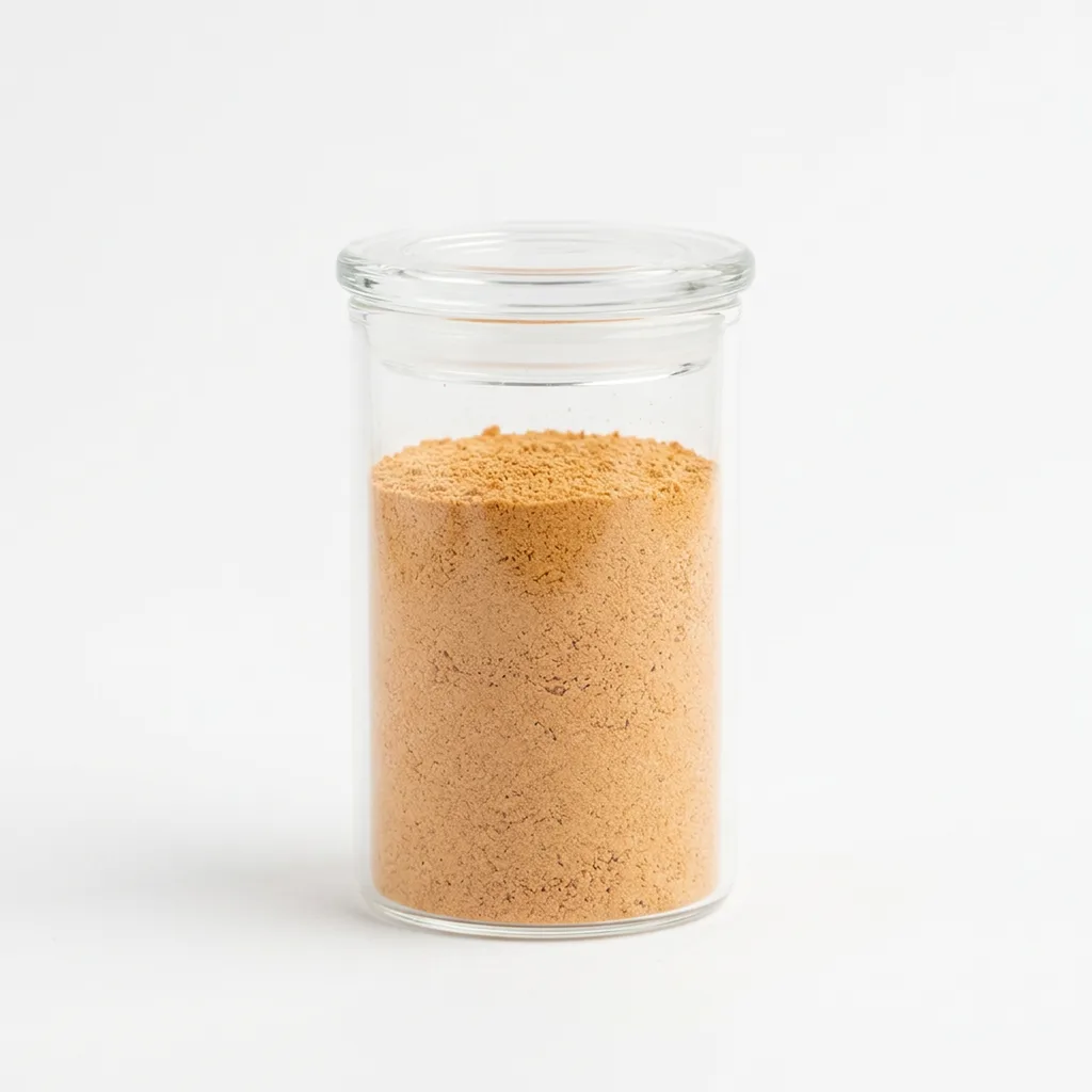 N.O.V8 powder in a specimen jar